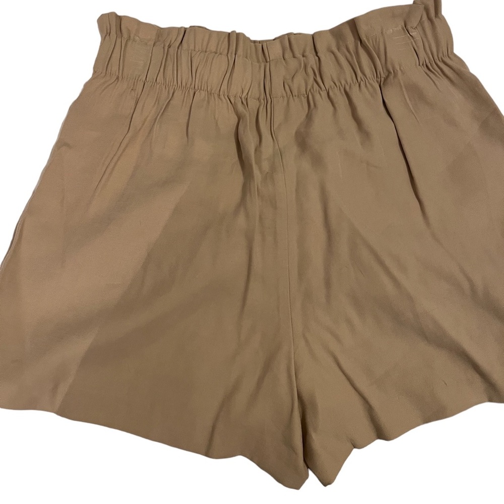 NWT BCBG shorts with tie front design taupe size Small - Picture 5 of 6